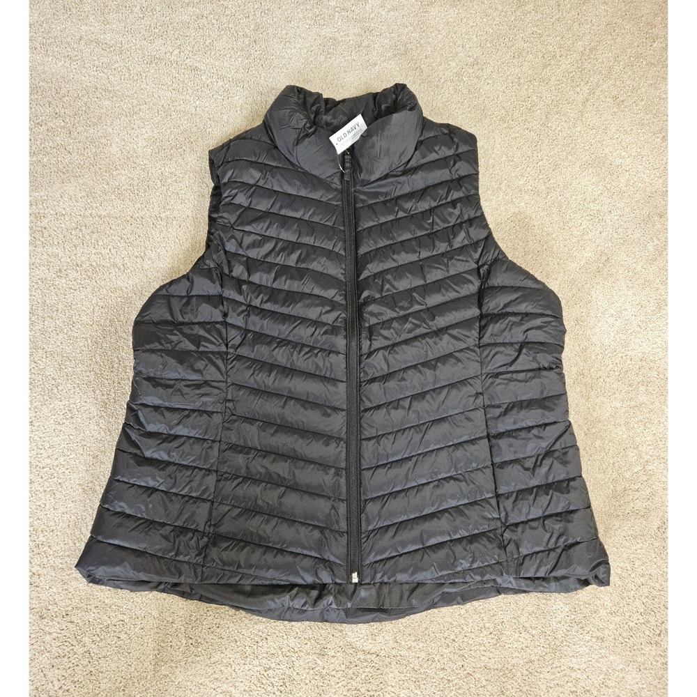 Puffer Vest Women XXL Black NWT Quilted Activewear Gorpcore Granola Minimalist